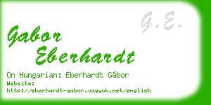 gabor eberhardt business card